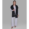 image:imageKARL LAGERFELD Womens Embroidered Karl Hearts Winder ScarfBlack