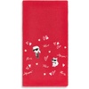 image:imageKARL LAGERFELD Womens Embroidered Karl Hearts Winder ScarfCrimson