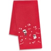 image:imageKARL LAGERFELD Womens Embroidered Karl Hearts Winder ScarfCrimson