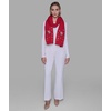 image:imageKARL LAGERFELD Womens Embroidered Karl Hearts Winder ScarfCrimson