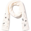image:imageKARL LAGERFELD Womens Embroidered Karl Hearts Winder ScarfIvory