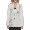 image:imageKARL LAGERFELD Womens Fashion Sketch Detail Fashion BlazerSoft White