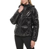 image:imageKARL LAGERFELD Womens Glossy Rain Wear Short PufferBlack