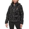 image:imageKARL LAGERFELD Womens Glossy Rain Wear Short PufferBlack