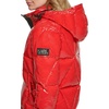 image:imageKARL LAGERFELD Womens Glossy Rain Wear Short PufferScarlet