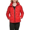 image:imageKARL LAGERFELD Womens Glossy Rain Wear Short PufferScarlet