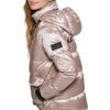 image:imageKARL LAGERFELD Womens Iridescent Patch Pocket Puffer JacketSand