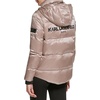 image:imageKARL LAGERFELD Womens Iridescent Patch Pocket Puffer JacketSand