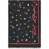 image:imageKARL LAGERFELD Womens Jewel Print Scarf ScarfBlackMulti