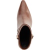 image:imageKARL LAGERFELD Womens Karly Pointed Toe Heeled Ankle Bootie With Belt DetailCognac