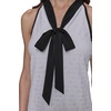 image:imageKARL LAGERFELD Womens Light Contrasting Colors Sleeveless Mini DressSoft WhiteBlack