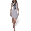 image:imageKARL LAGERFELD Womens Light Contrasting Colors Sleeveless Mini DressSoft WhiteBlack