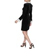 image:imageKARL LAGERFELD Womens Long Sleeve Contrast Cuff and Collar Key Hole Neck Sheath Mini DressBlackSoft White