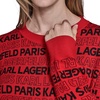 image:imageKARL LAGERFELD Womens Long Sleeve Crew Neck All Over Logo SweaterAdmiralBlack