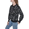 image:imageKARL LAGERFELD Womens Long Sleeve Crew Neck All Over Logo SweaterBlackGunmetal