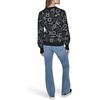 image:imageKARL LAGERFELD Womens Long Sleeve Crew Neck All Over Logo SweaterBlackGunmetal
