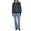 image:imageKARL LAGERFELD Womens Long Sleeve Crew Neck All Over Logo SweaterBlackGunmetal