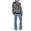 image:imageKARL LAGERFELD Womens Long Sleeve Crew Neck All Over Logo SweaterBlackSoft White