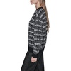 image:imageKARL LAGERFELD Womens Long Sleeve Crew Neck All Over Logo SweaterNew BlackSoft White