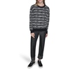 image:imageKARL LAGERFELD Womens Long Sleeve Crew Neck All Over Logo SweaterNew BlackSoft White