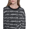 image:imageKARL LAGERFELD Womens Long Sleeve Crew Neck All Over Logo SweaterNew BlackSoft White