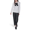 image:imageKARL LAGERFELD Womens Long Sleeve Crew Neck Bow SweaterSoft WhiteBlack
