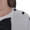 image:imageKARL LAGERFELD Womens Long Sleeve Crew Neck Bow SweaterSoft WhiteBlack