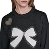 image:imageKARL LAGERFELD Womens Long Sleeve Crew Neck Bow Tattoo SweaterBlackSoft White