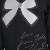 image:imageKARL LAGERFELD Womens Long Sleeve Crew Neck Bow Tattoo SweaterBlackSoft White