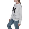 image:imageKARL LAGERFELD Womens Long Sleeve Crew Neck Bow Tattoo SweaterSoft WhiteBlack