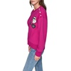 image:imageKARL LAGERFELD Womens Long Sleeve Crew Neck Choupette Patch Fleece SweatshirtBright Jewel Pink