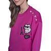 image:imageKARL LAGERFELD Womens Long Sleeve Crew Neck Choupette Patch Scuba SweatshirtBright Jewel Pink