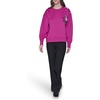 image:imageKARL LAGERFELD Womens Long Sleeve Crew Neck Choupette Patch Scuba SweatshirtBright Jewel Pink