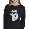 image:imageKARL LAGERFELD Womens Long Sleeve Crew Neck Cool Choupette SweaterBlack