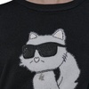 image:imageKARL LAGERFELD Womens Long Sleeve Crew Neck Cool Choupette SweaterBlack
