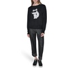 image:imageKARL LAGERFELD Womens Long Sleeve Crew Neck Cool Choupette SweaterBlack