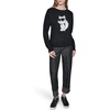image:imageKARL LAGERFELD Womens Long Sleeve Crew Neck Cool Choupette SweaterBlack