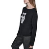 image:imageKARL LAGERFELD Womens Long Sleeve Crew Neck Cool Choupette SweaterBlack