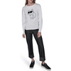 image:imageKARL LAGERFELD Womens Long Sleeve Crew Neck Cool Choupette SweaterSoft White