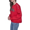 image:imageKARL LAGERFELD Womens Long Sleeve Crew Neck Eiffel Tower Fleece SweatshirtAdmiral Red
