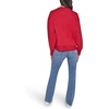 image:imageKARL LAGERFELD Womens Long Sleeve Crew Neck Eiffel Tower Fleece SweatshirtAdmiral Red