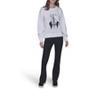 image:imageKARL LAGERFELD Womens Long Sleeve Crew Neck Fashion Girl Scuba SweatshirtSoft White
