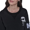 image:imageKARL LAGERFELD Womens Long Sleeve Crew Neck Karl Patch Fleece SweatshirtBlack