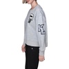 image:imageKARL LAGERFELD Womens Long Sleeve Crew Neck Karl Patch Fleece SweatshirtLight Grey Heather