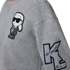 image:imageKARL LAGERFELD Womens Long Sleeve Crew Neck Karl Patch Fleece SweatshirtLight Grey Heather
