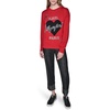 image:imageKARL LAGERFELD Womens Long Sleeve Crew Neck Tattoo Heart SweaterAdmiral Red