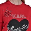 image:imageKARL LAGERFELD Womens Long Sleeve Crew Neck Tattoo Heart SweaterAdmiral Red