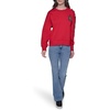 image:imageKARL LAGERFELD Womens Long Sleeve Crew Neck Varsity Patch Fleece SweatshirtAdmiral Red