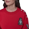image:imageKARL LAGERFELD Womens Long Sleeve Crew Neck Varsity Patch Fleece SweatshirtAdmiral Red