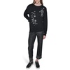 image:imageKARL LAGERFELD Womens Long Sleeve Crew Neck Whimsy SweaterBlack
